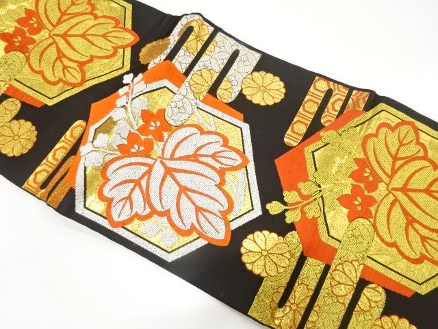 Japanese Kimono / Antique / Fukuro Obi Combined weave